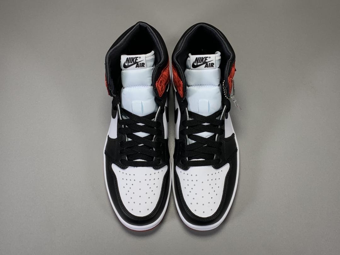 AJ 1 Retro High Satin Black Toe Shoes Sneakers - nk0000079 image 4
