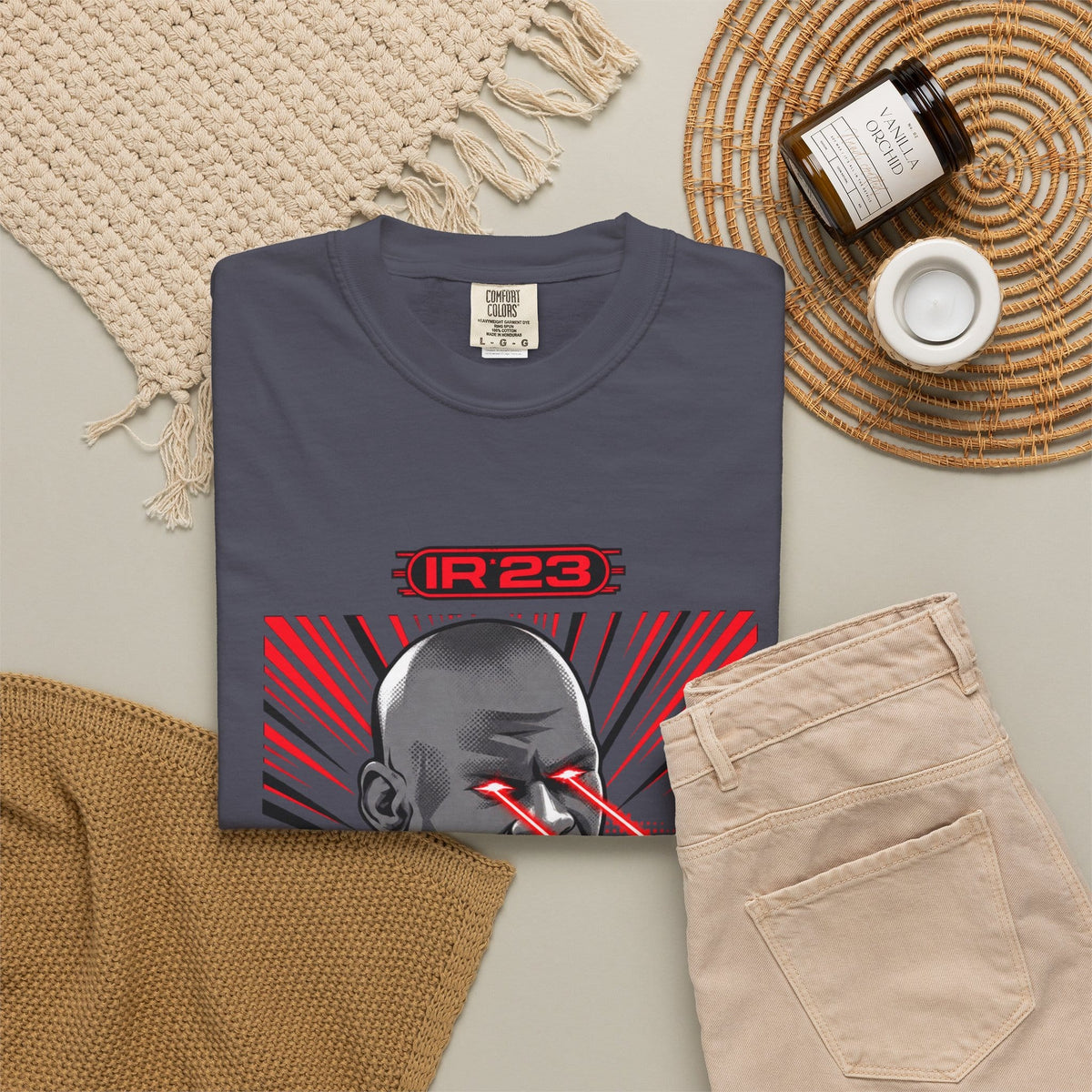 Graphic Print Unisex Garment-Dyed T-shirt - POD0032 image 59