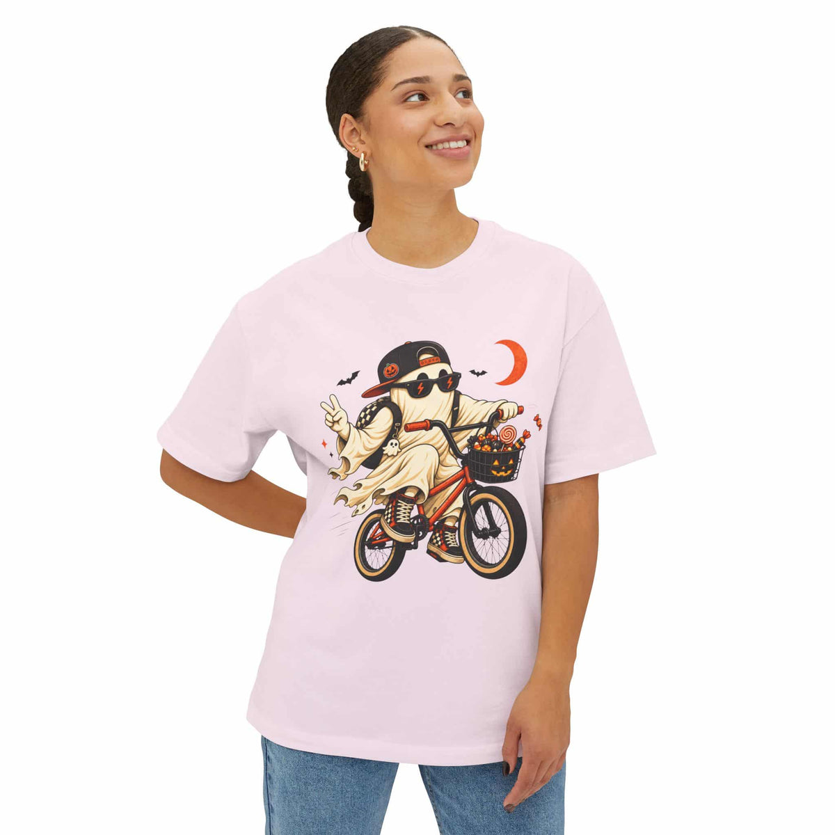 Ghost Rider BMX Unisex Oversized Boxy Tee image 8