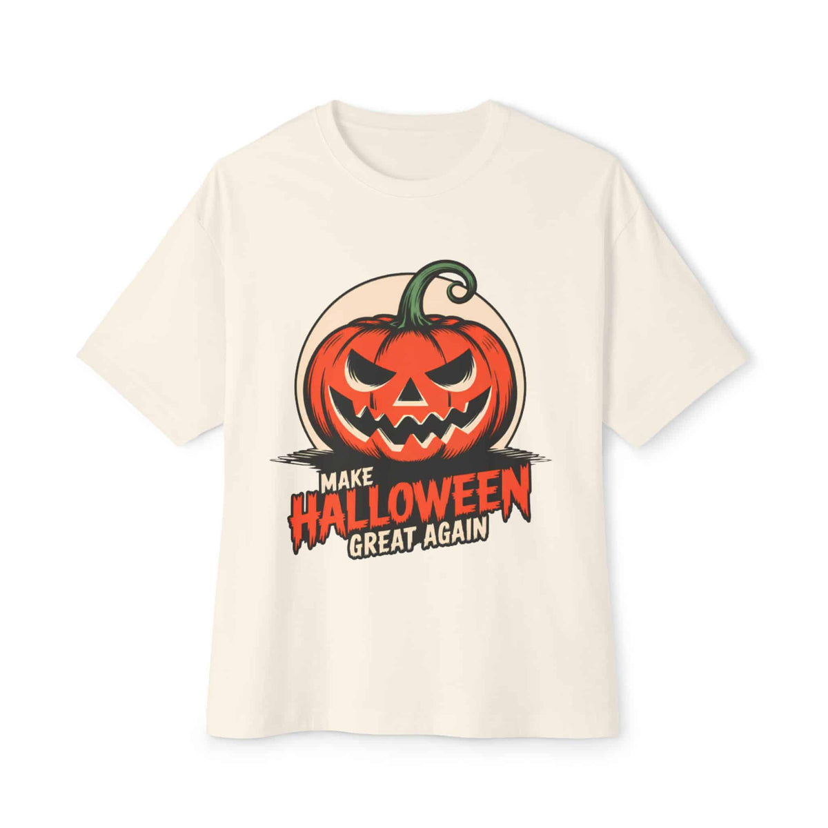 Make Halloween Great Again Unisex Oversized Boxy Tee - Natural, XL image