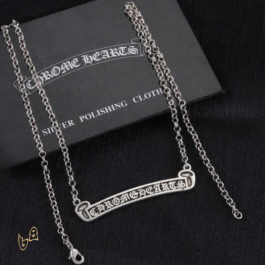 CH Scroll Label Chain Necklace - CH0019 image 0