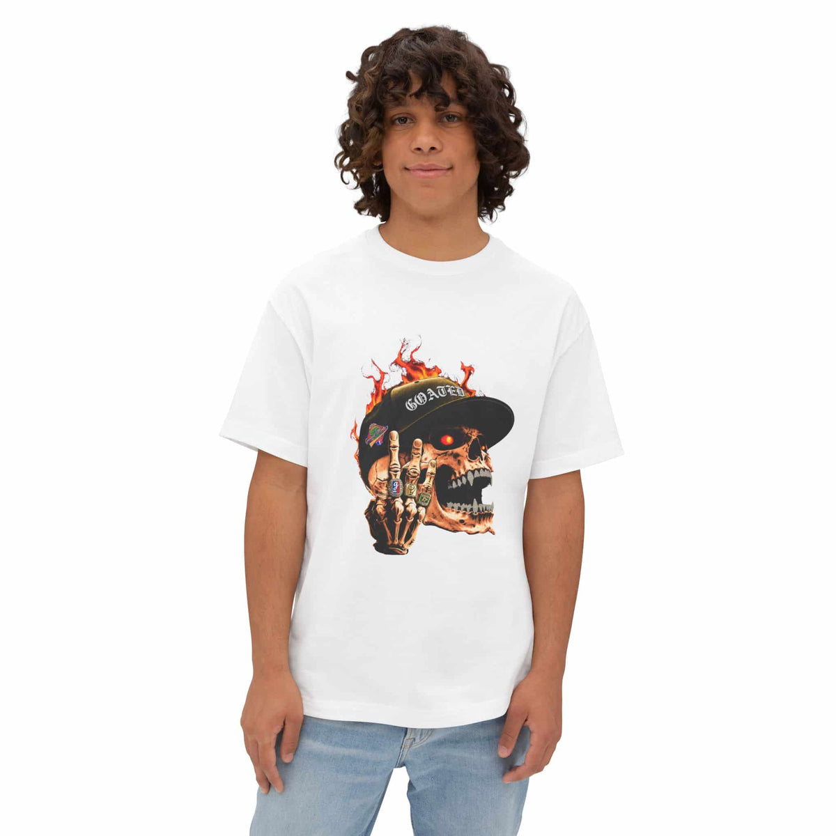 GOATED Skull Unisex Oversized Boxy Tee image 38