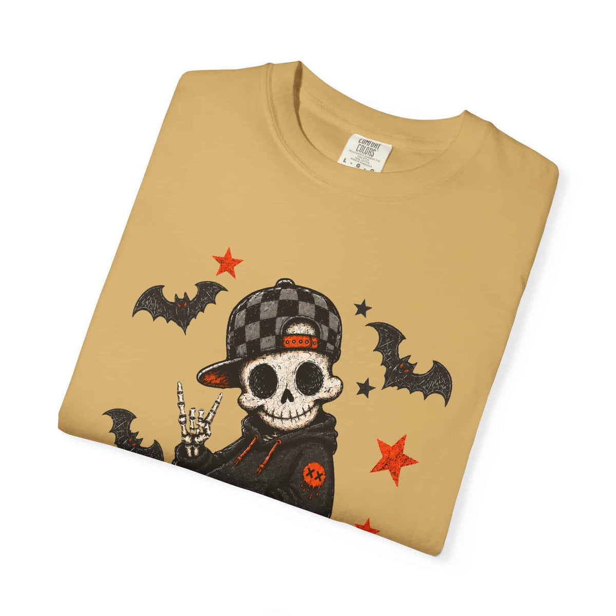 Boy Skeleton Halloween Unisex Garment-Dyed T-shirt image 37