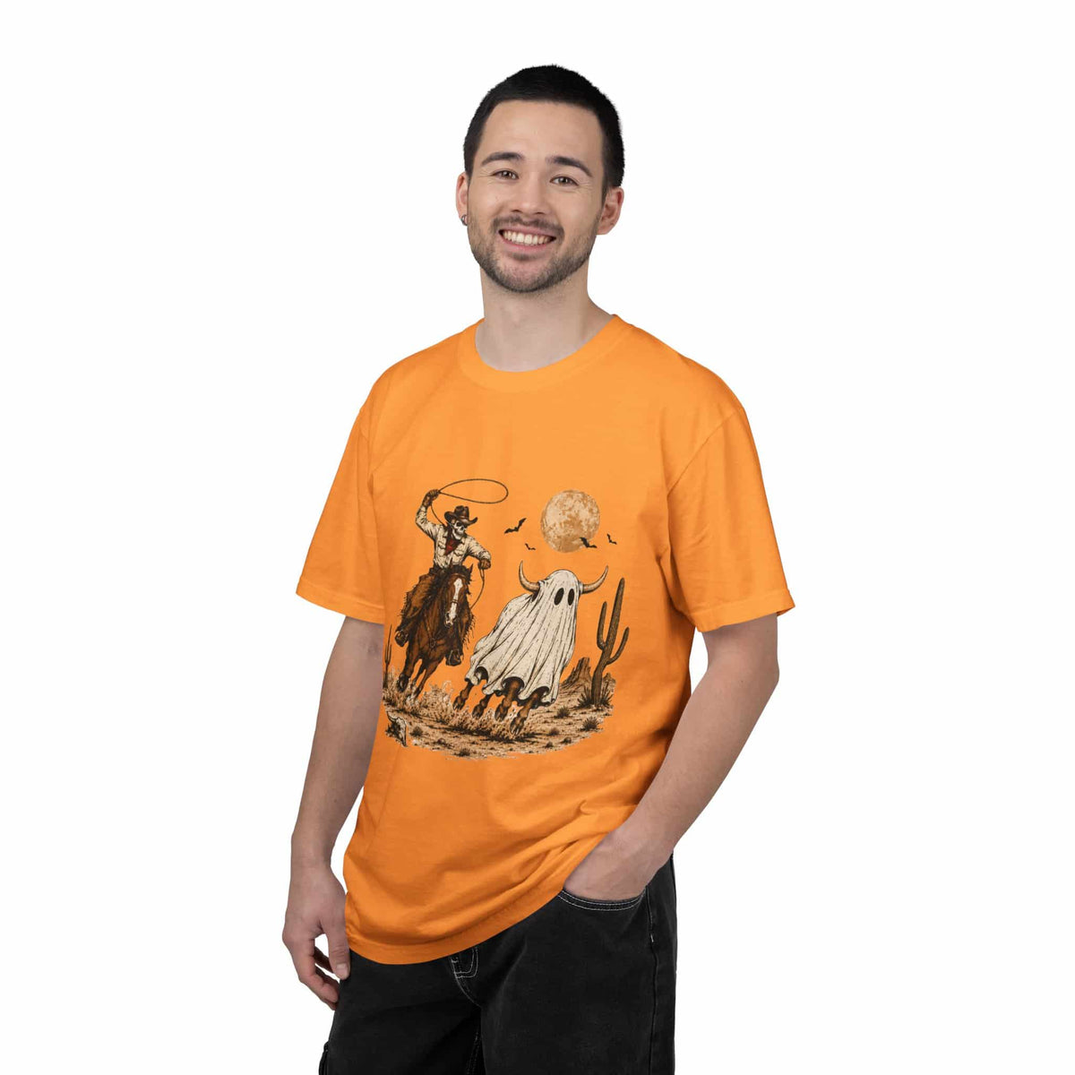 Halloween Basketball Skeleton Unisex Garment-Dyed T-shirt image 70
