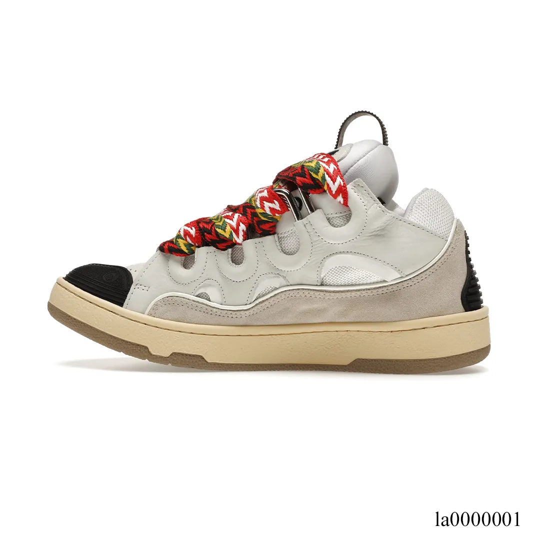 Lanvin Leather Curb White Ivory Shoes Sneakers - la0000001 image 1