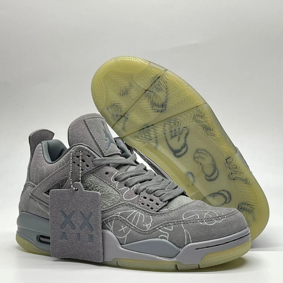 KAWS x AJ 4 Cool Grey Shoes Sneakers – nk0003104 image 3