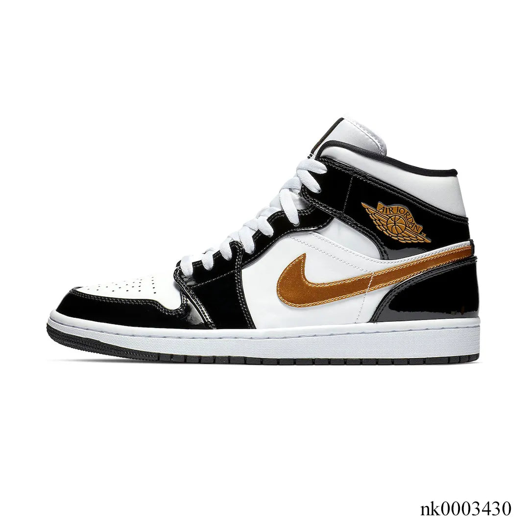 AJ 1 Mid SE Black/Gold Shoes Sneakers - nk0003430 image 1