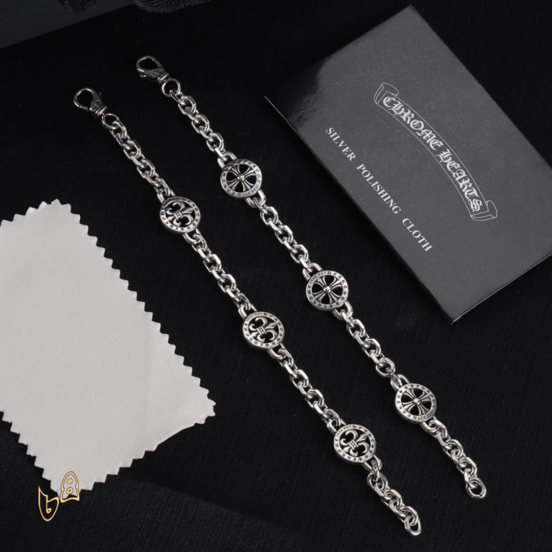 CH Cross Flower Chain Bracelet - CH0081 image 4