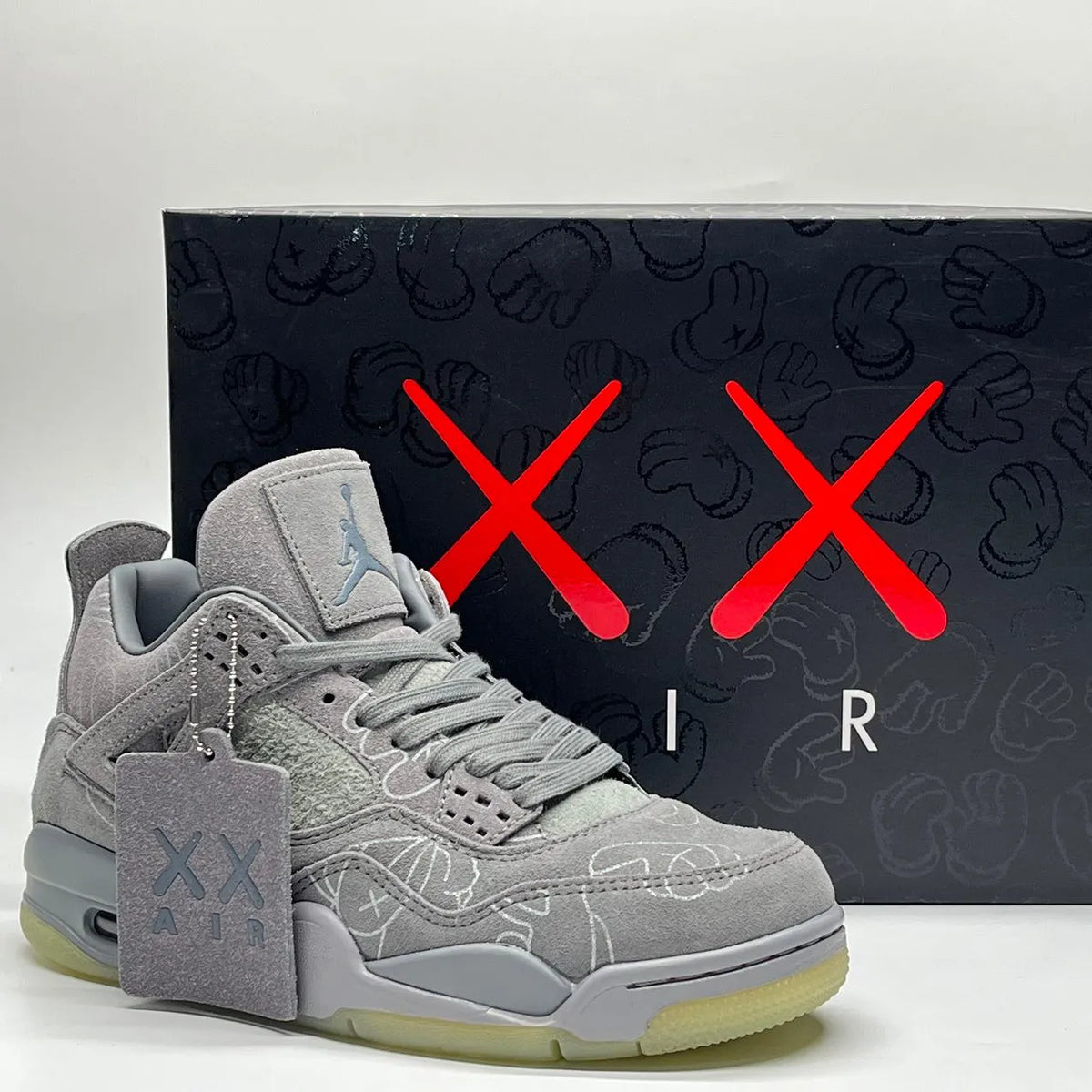 KAWS x AJ 4 Cool Grey Shoes Sneakers – nk0003104 image 8
