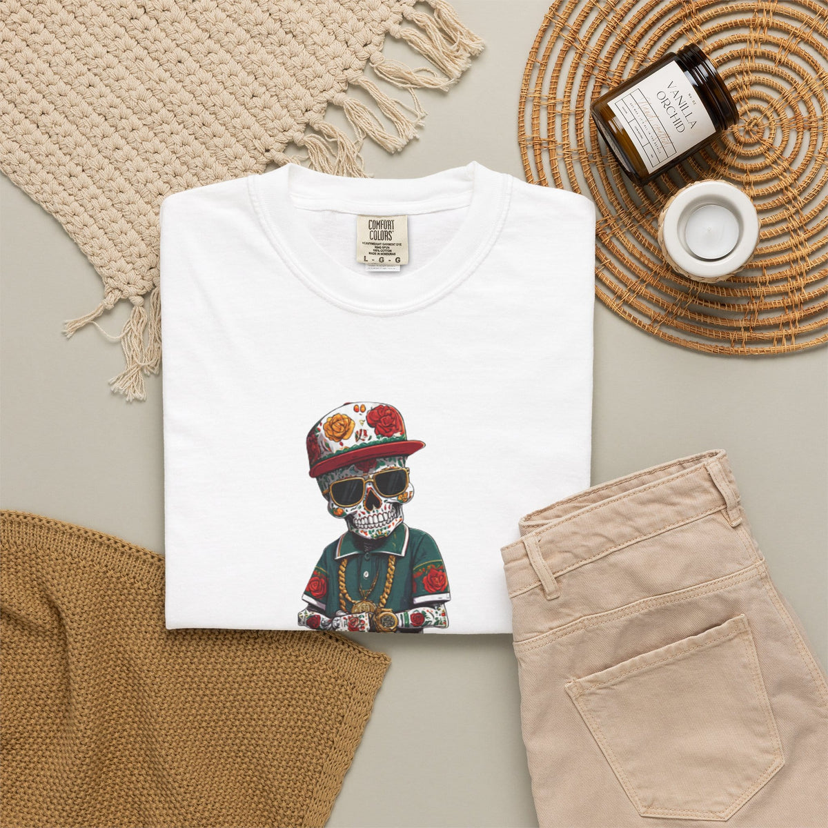 Skull Luxury Unisex Garment-Dyed T-shirt image 87