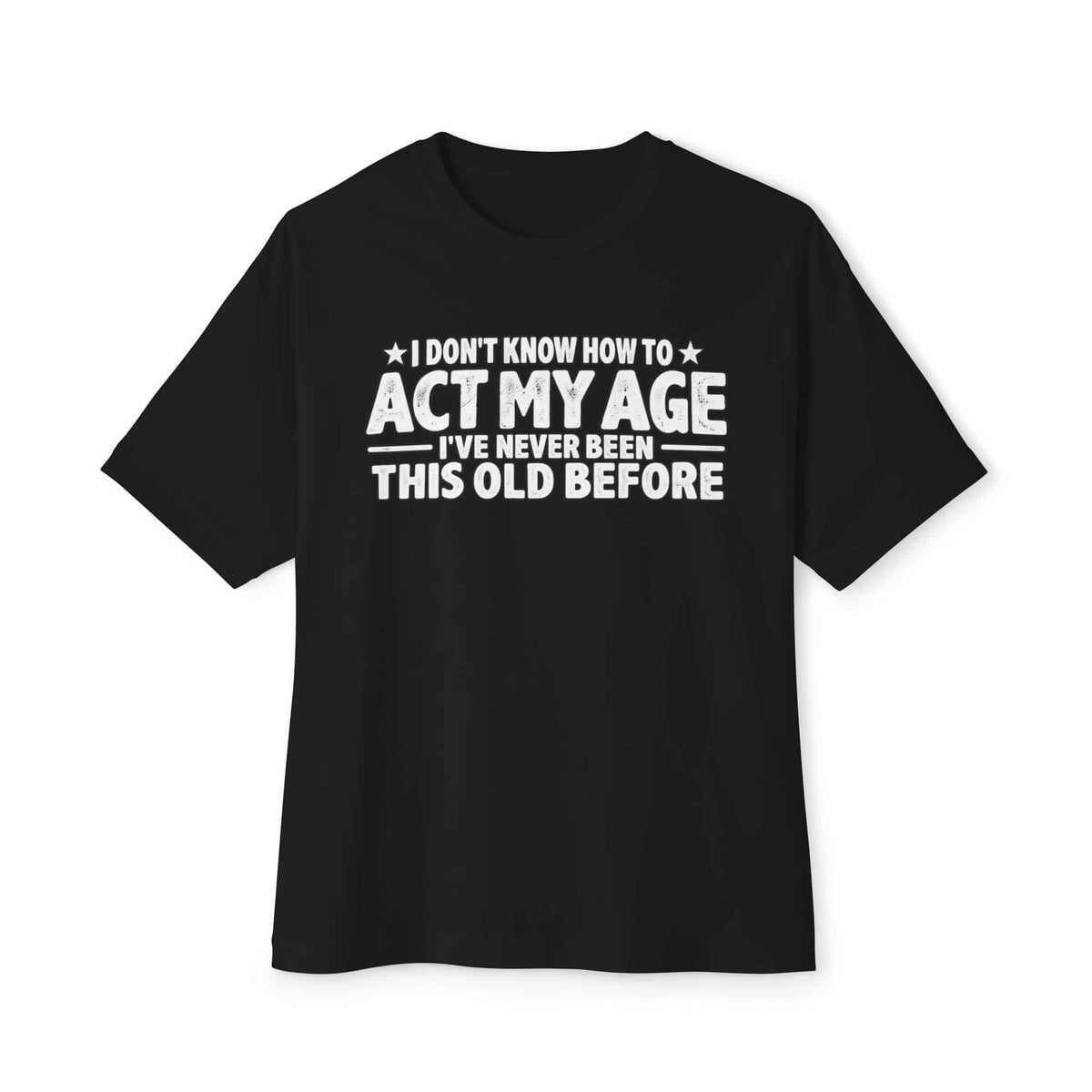 Graphic Print Unisex Oversized Boxy Tee - POD0034 - Black, XS image
