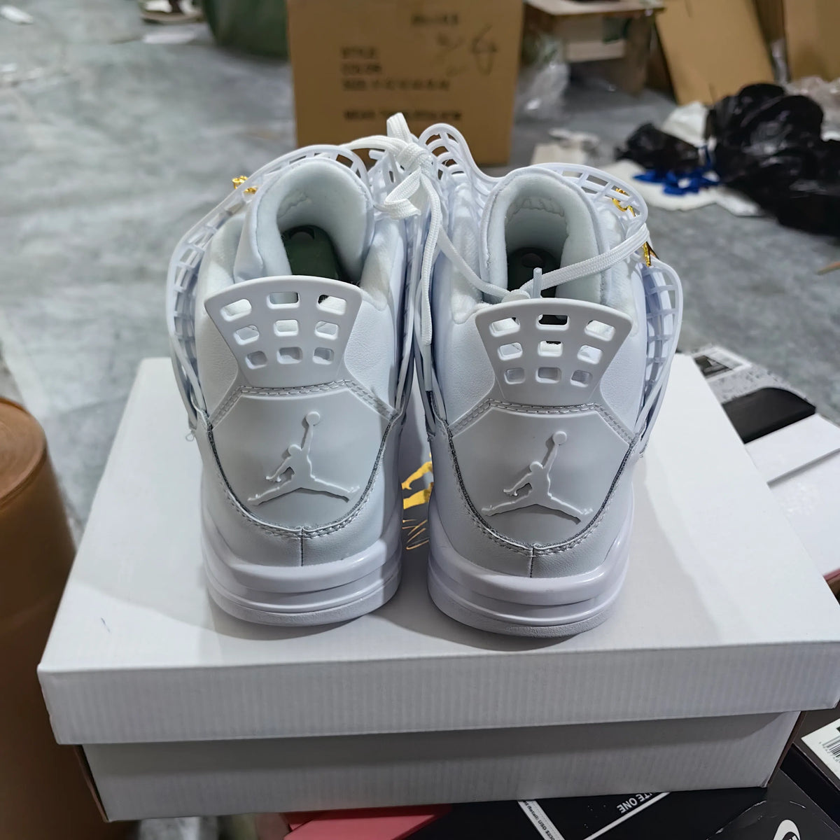 [Premium] AJ 4 NET White Shoes Sneakers – nk0003908 image 9