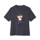Rebel Attitude Unisex Oversized Boxy Tee - Dark Grey, XL image