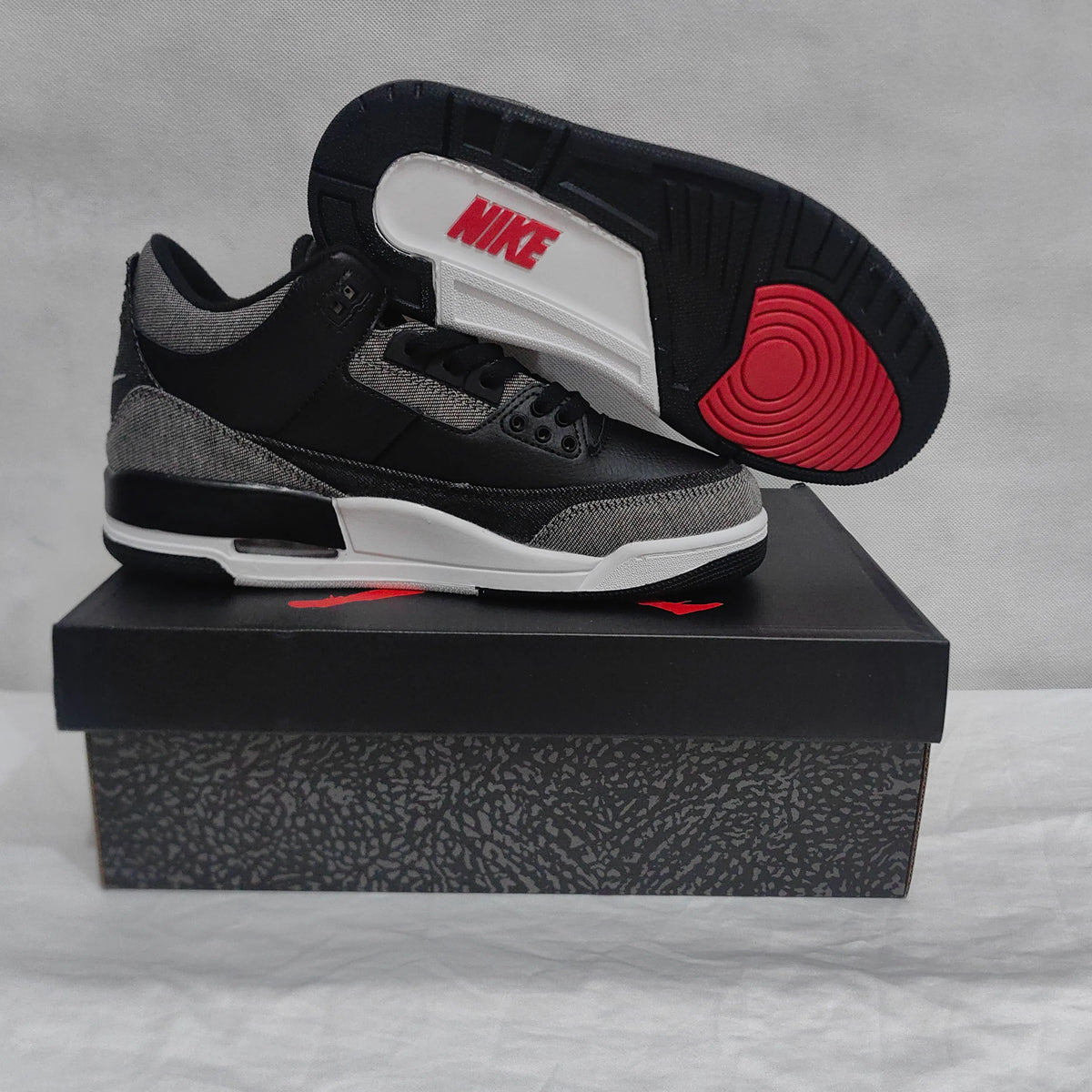 Levi’s x AJ 3 Black Denim Shoes Sneakers – nk0005001 image 13