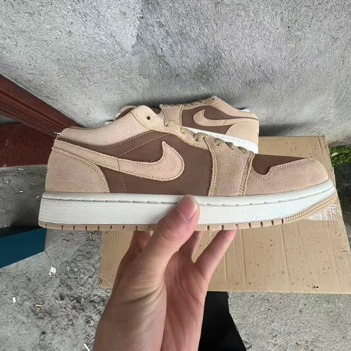 AJ 1 Low "Legend Medium Brown" Shoes Sneakers – nk0005312 image 8