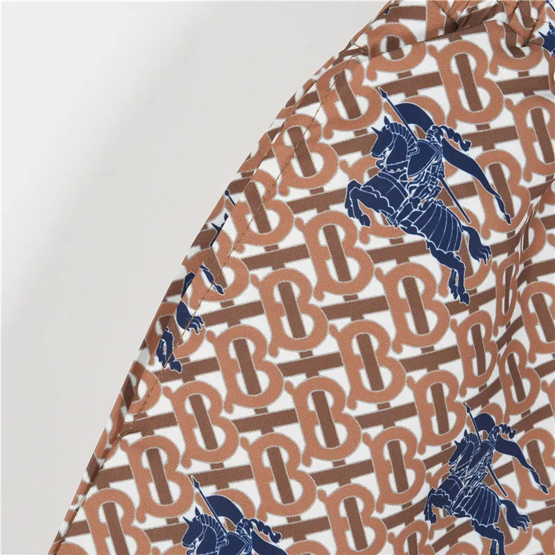 BUR All-Over Monogram Knight Print Shorts in Brown - 371 – bbr0000371 image 3