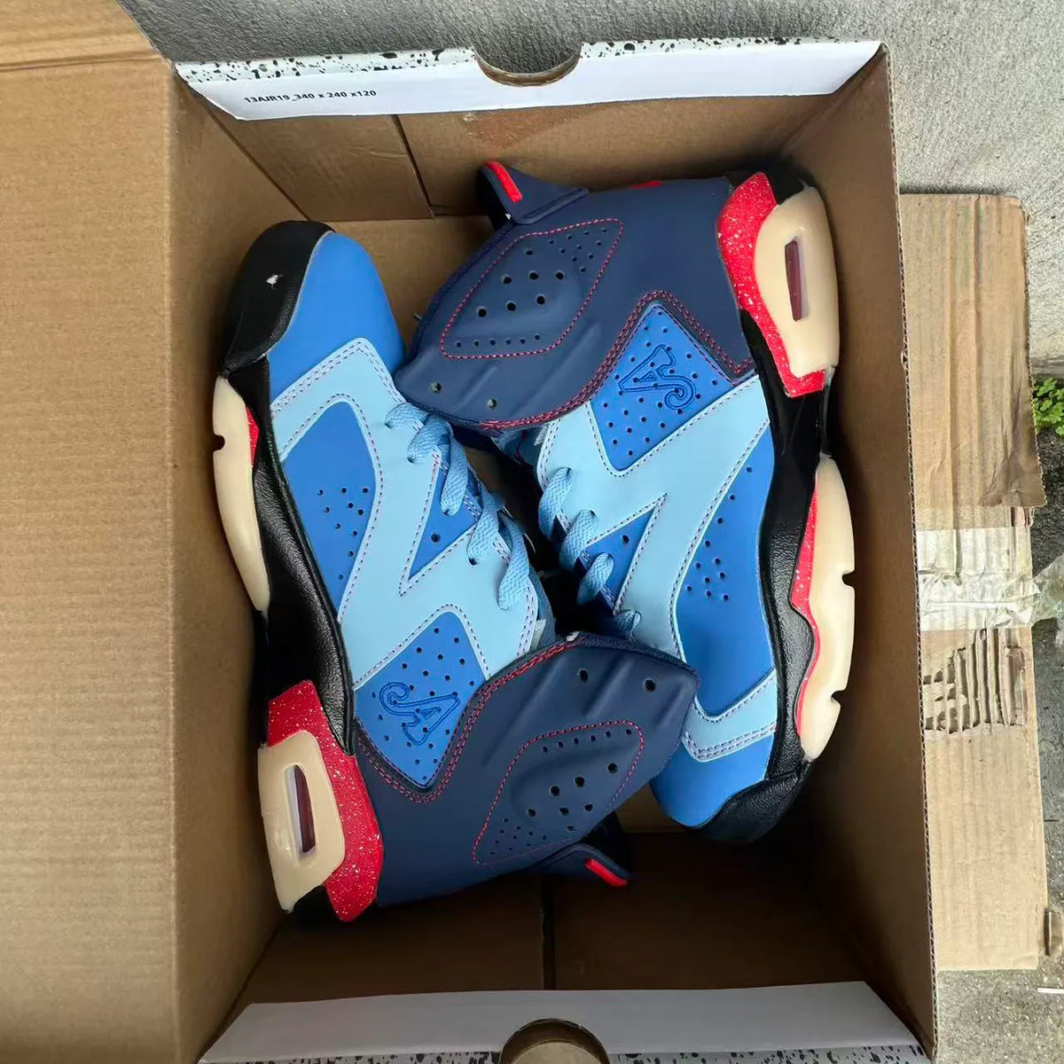 Awake NY x AJ 6 “Midnight Navy”/“Blueberry” Shoes Sneakers - nk0005225 image 10