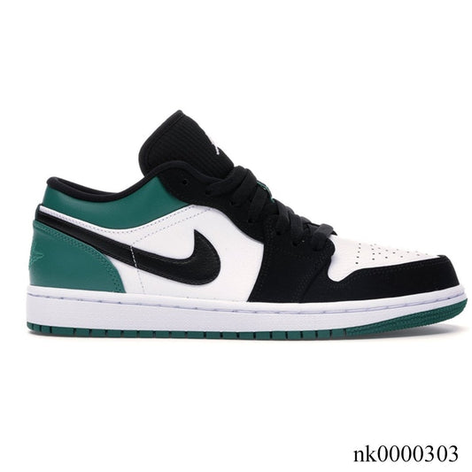 AJ 1 Low White Black Mystic Green Shoes Sneakers - nk0000303 image 0