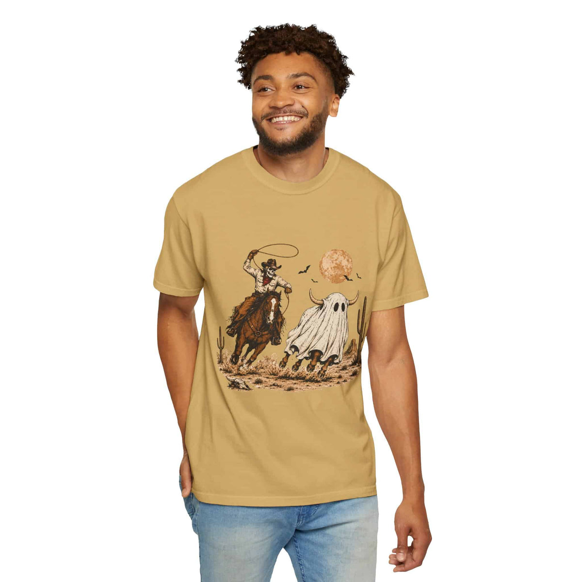 Halloween Basketball Skeleton Unisex Garment-Dyed T-shirt image 62