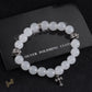 CH White Beaded Cross Bracelet - CH0078 image 2