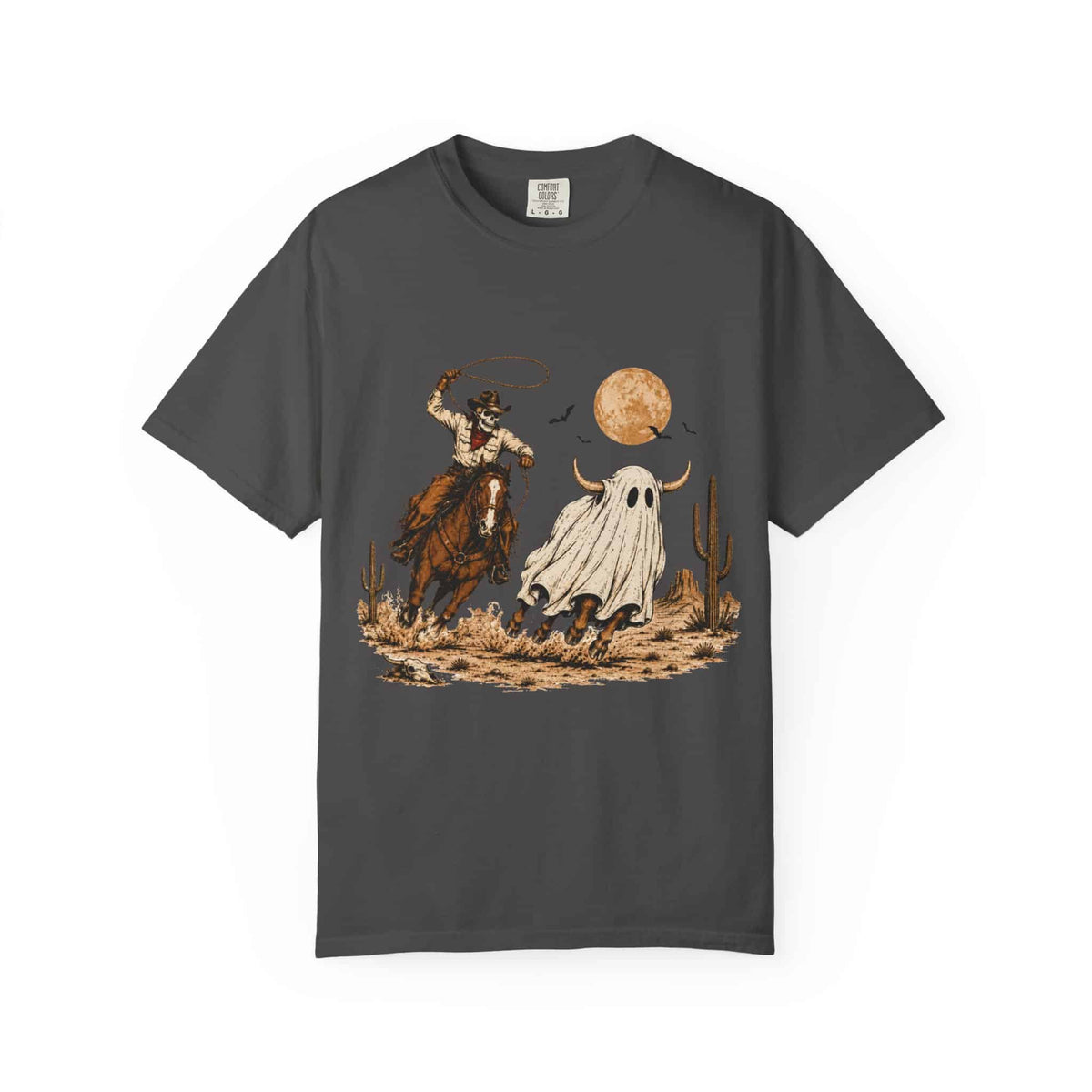 Halloween Basketball Skeleton Unisex Garment-Dyed T-shirt image