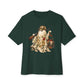 Hunting Season Spooky Camo Mallards Unisex Oversized Boxy Tee - Forest, XS image