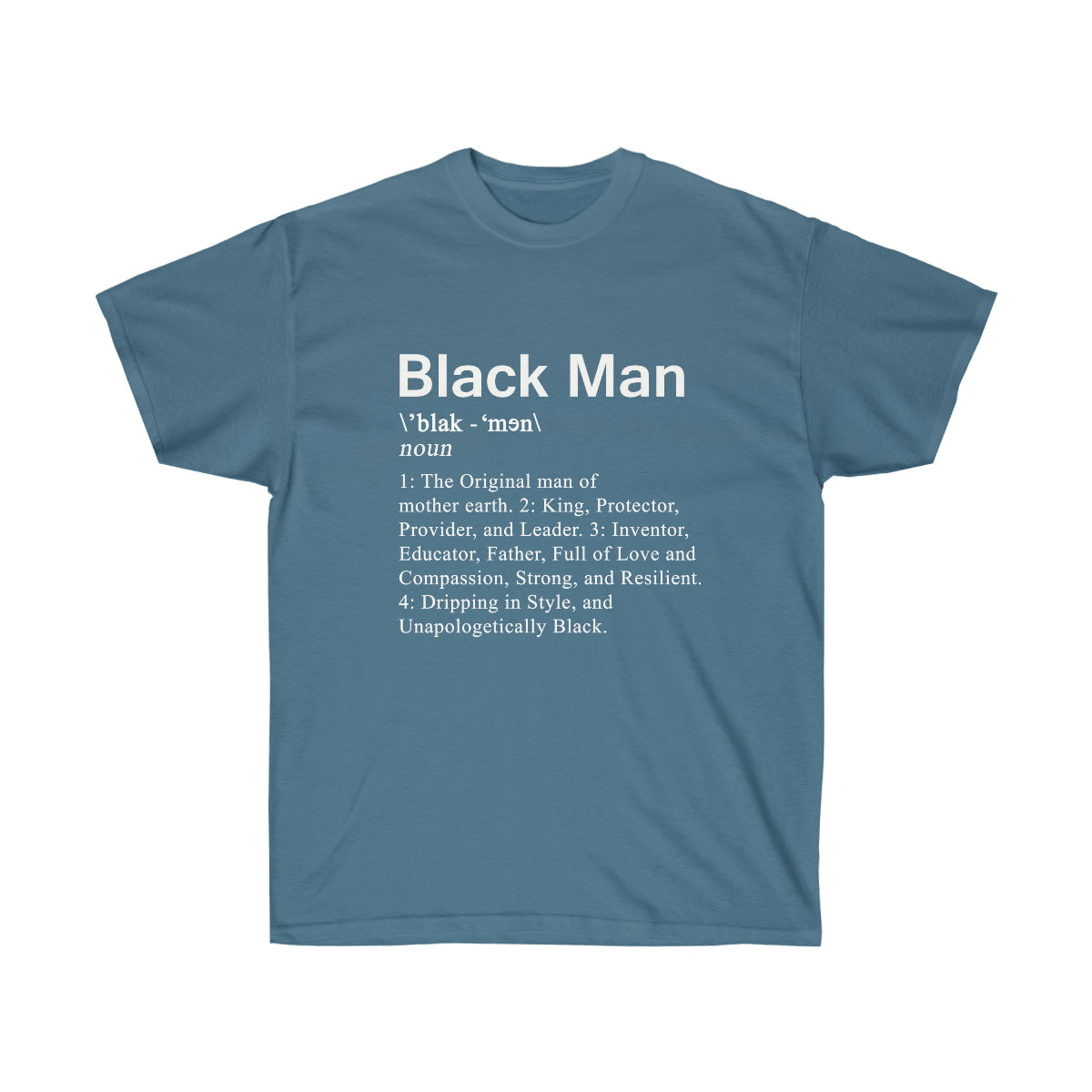 Black Men Definition Men T-Shirt - Indigo Blue, XL image