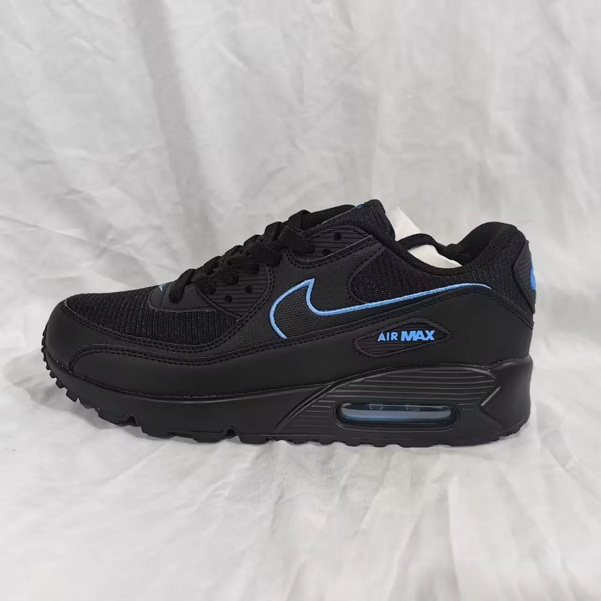 AM 90 Black University Blue Shoes Sneakers – nk0004388 image 7