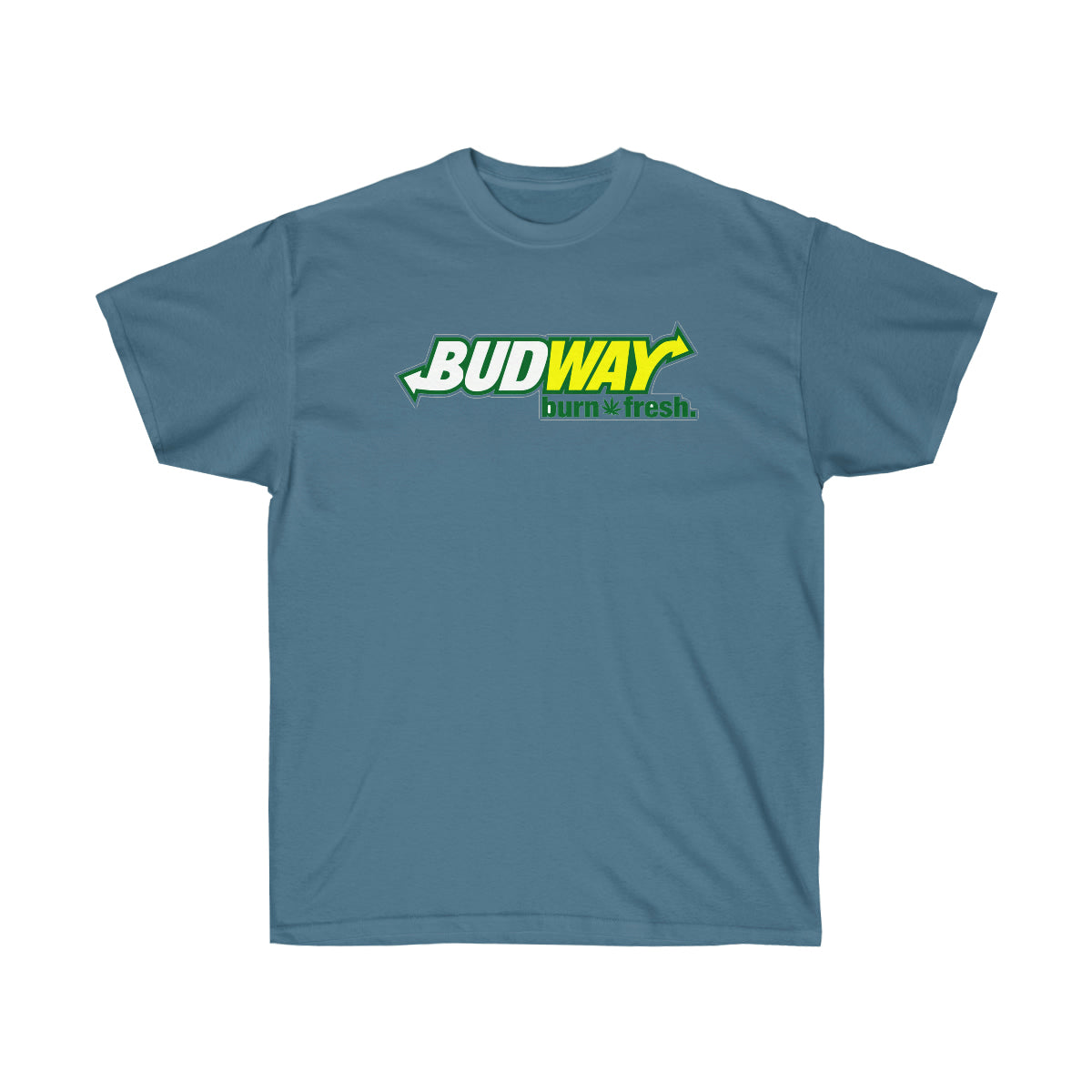 Budway Burn Fresh White Men T-Shirt - Indigo Blue, L image