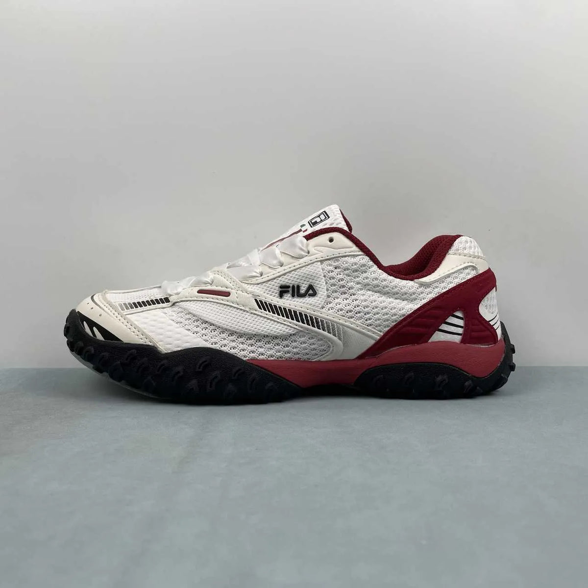 FL Echappe 2 White and Wine-Red Shoes Sneakers - nk0005392 image 4