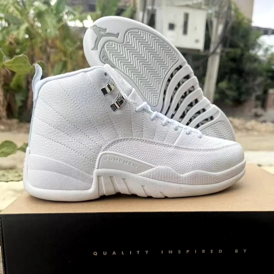 AJ 12 Triple White Shoes Sneakers - nk0004696 image 4