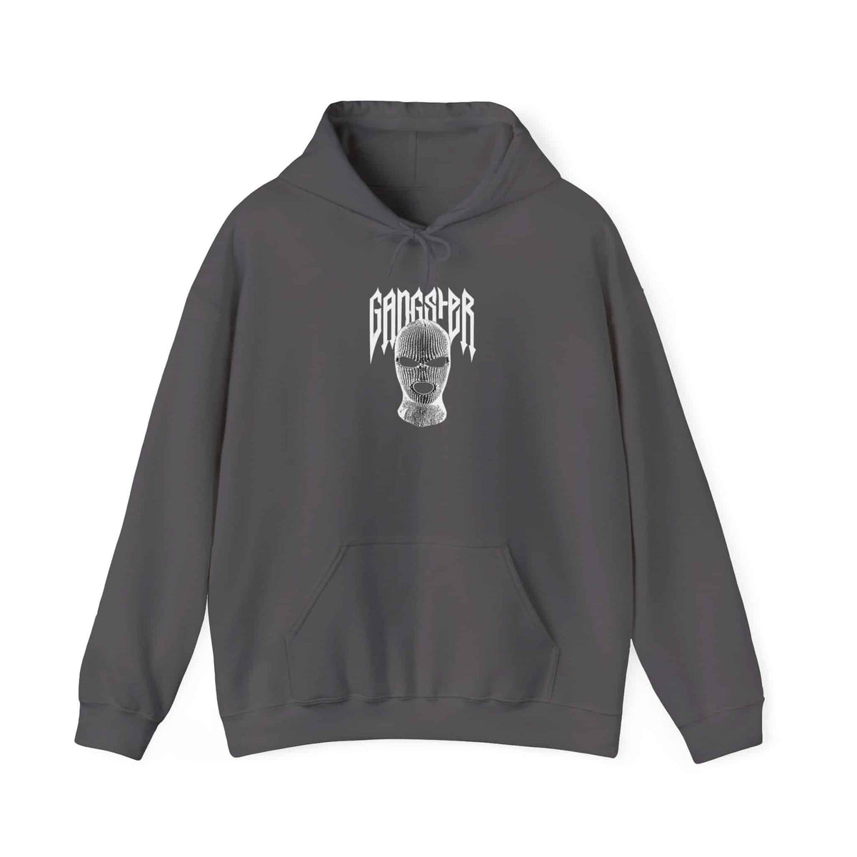 Gangster Mask Hooded Sweatshirt - M, Charcoal image