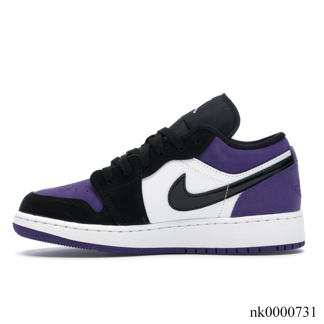 AJ 1 Low Court Purple (GS) Shoes Sneakers - nk0000731 image 1