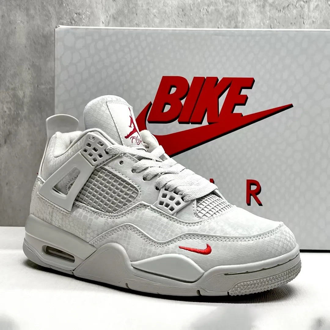 Nigel Sylvester x AJ 4 White Grey Mamba Shoes Sneakers - nk0004677 image 3