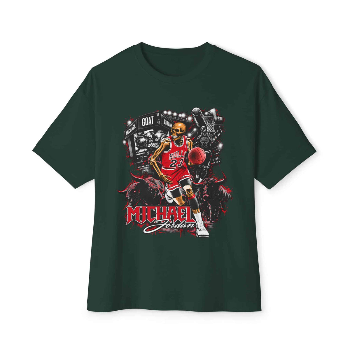 Chicago Legend 23 Unisex Oversized Boxy Tee - Forest, XL image