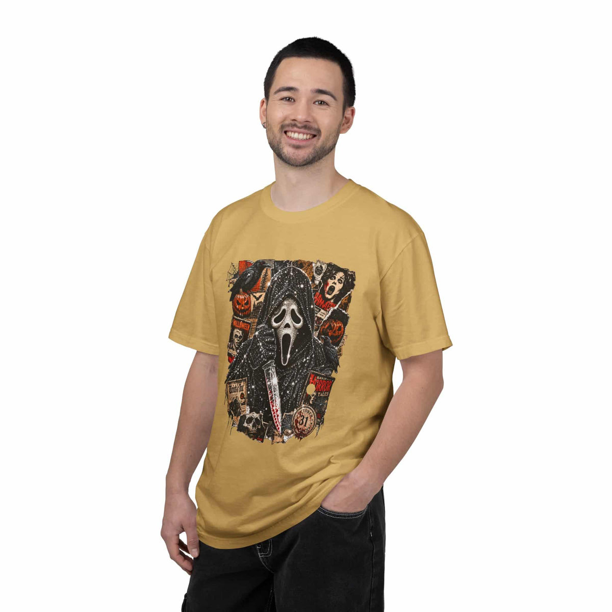 Halloween Horror Unisex Garment-Dyed T-shirt image 56