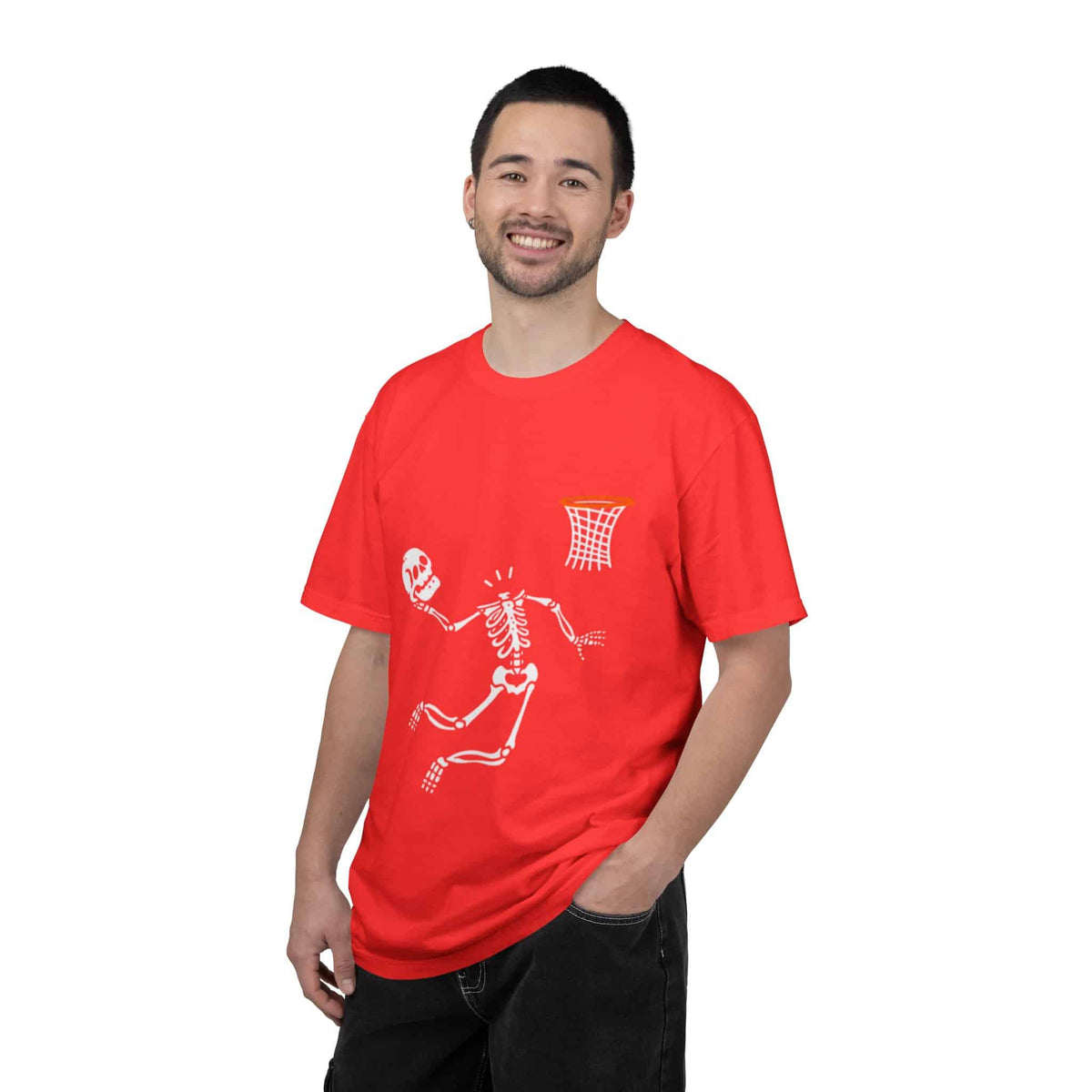 Halloween Basketball Skeleton Unisex Garment-Dyed T-shirt image 96