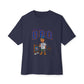 Rap Nas Live At The BBQ Unisex Oversized Boxy Tee - Navy, 2XL image