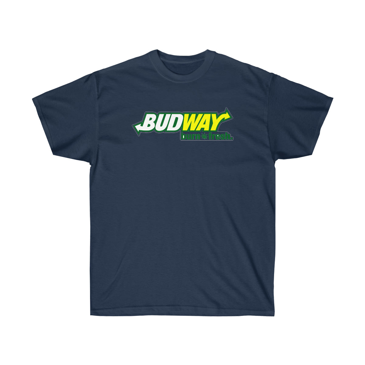 Budway Burn Fresh White Men T-Shirt - Navy, L image