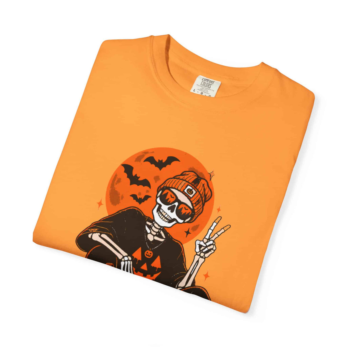 Retro Skater Skeleton Halloween Unisex Garment-Dyed T-shirt image 38