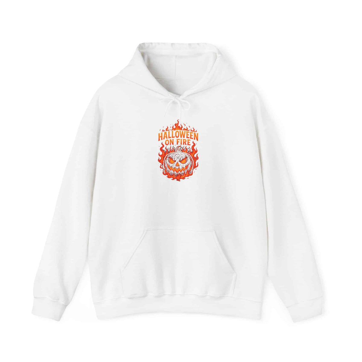 Halloween on Fire Hooded Sweatshirt - 5XL, White image