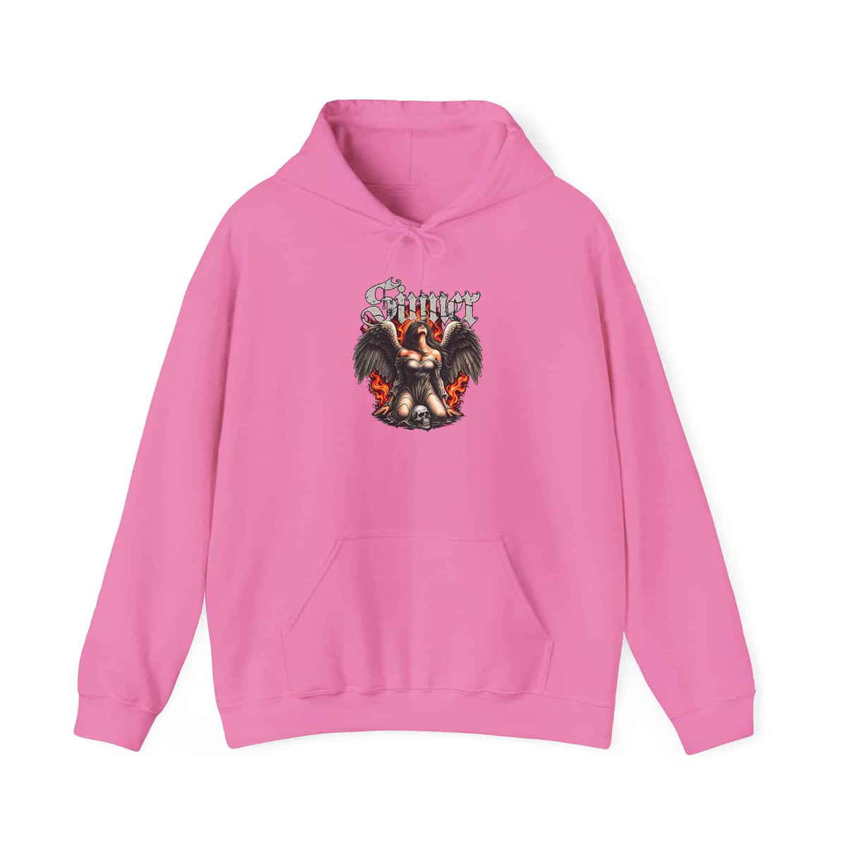 Sinner’s Flame Hooded Sweatshirt - L, Azalea image