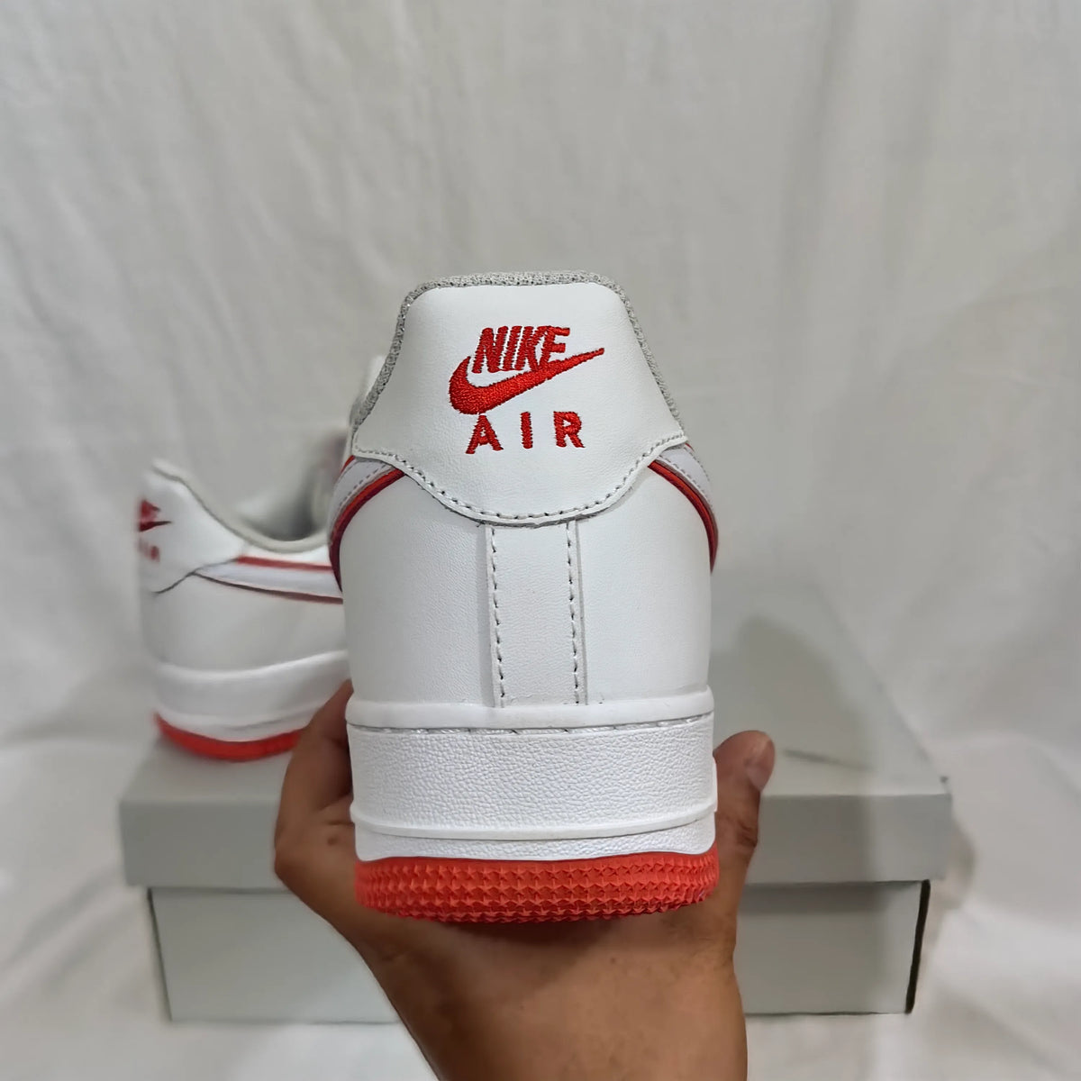 AF 1 Low White Picante Red Shoes Sneakers - nk0003173 image 6