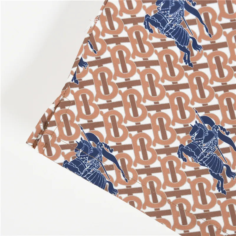 BUR All-Over Monogram Knight Print Shorts in Brown - 371 – bbr0000371 image 4