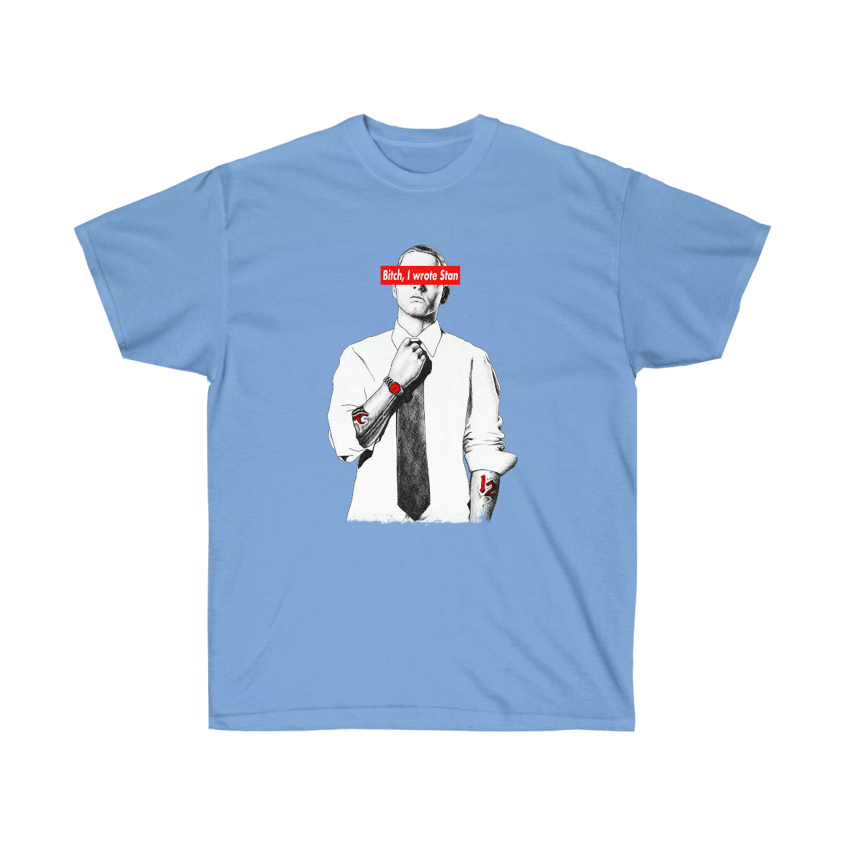Bitch I Wrote Stan Men T-Shirt - Carolina Blue, 3XL image