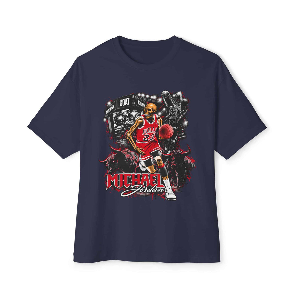 Chicago Legend 23 Unisex Oversized Boxy Tee - Navy, S image
