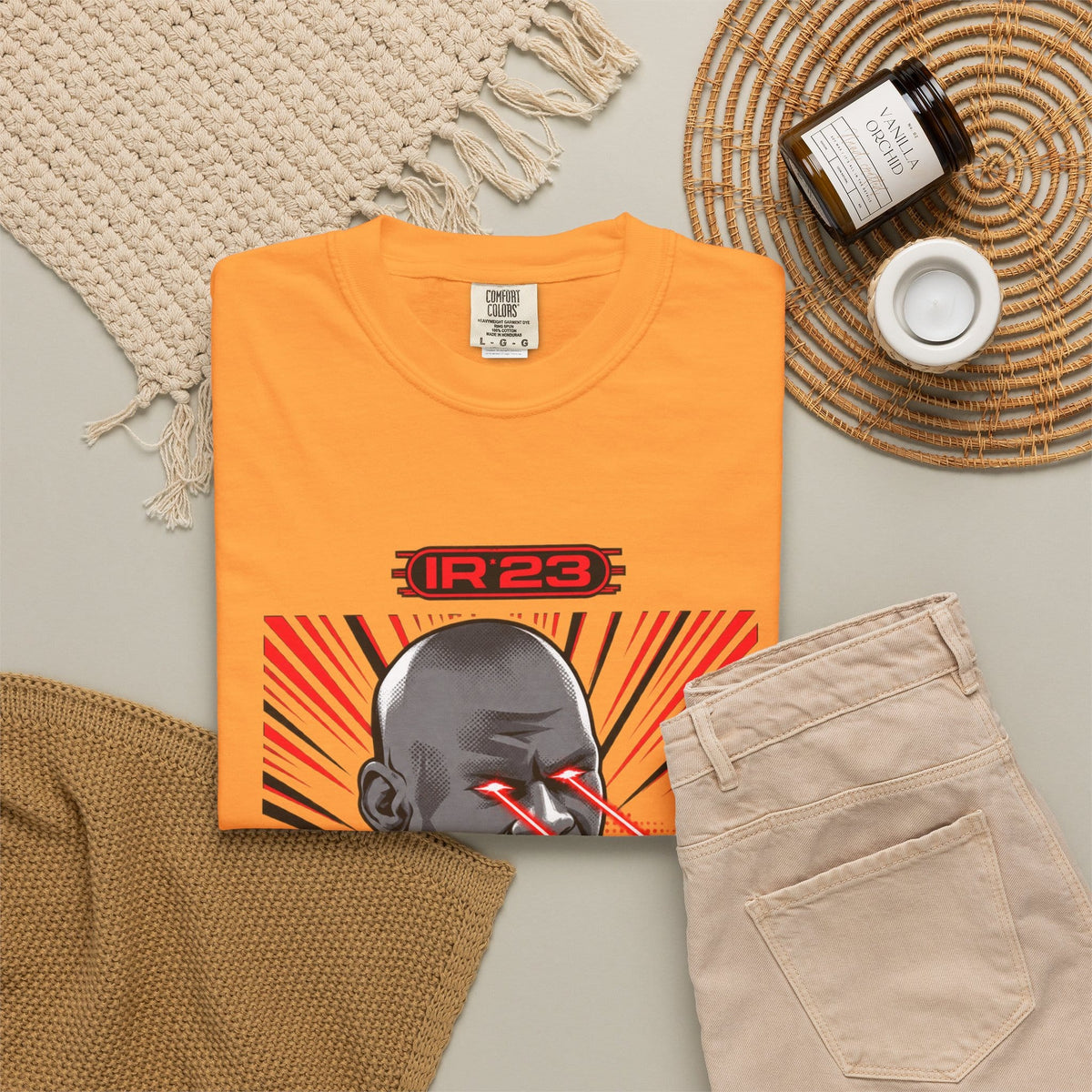 Graphic Print Unisex Garment-Dyed T-shirt - POD0032 image 27