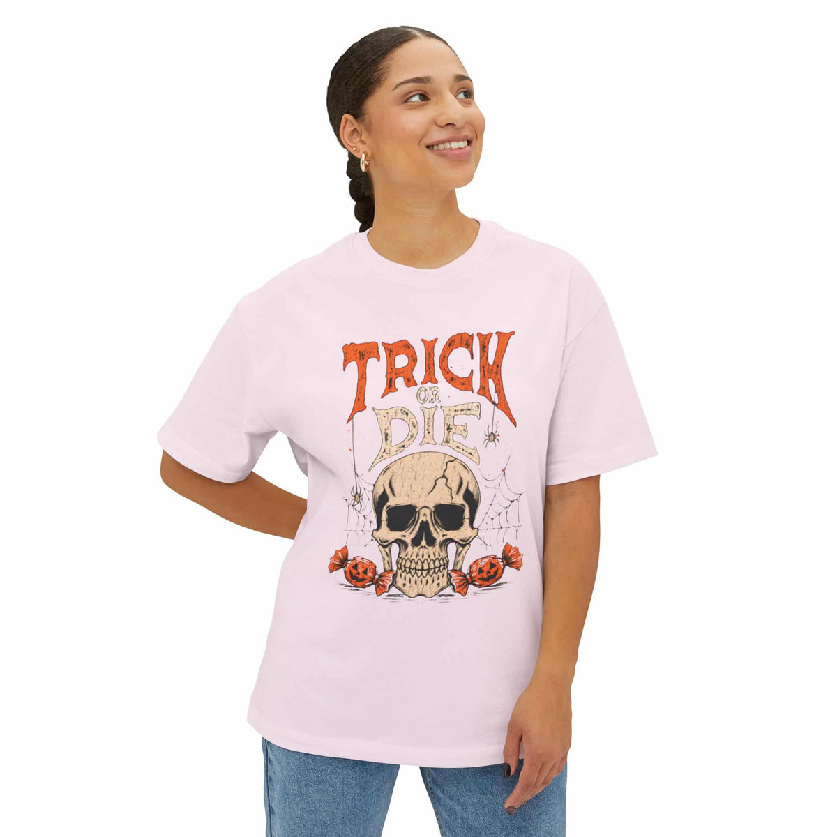 TRICK OR DIE Unisex Oversized Boxy Tee image 7