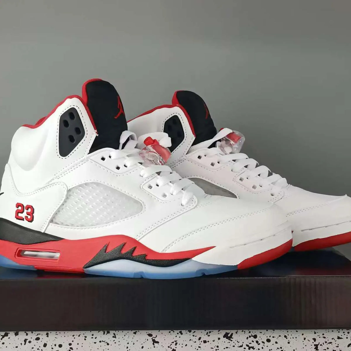 AJ 5 Retro OG "Fire Red" (Black Tongue) Shoes Sneakers - nk0005627 image 7