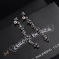 CH Cross Flower Charm Earrings - CH0159 - Silver image